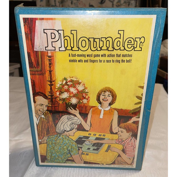 SEALED Vintage 1962 PHLOUNDER Board Game, Complete S1